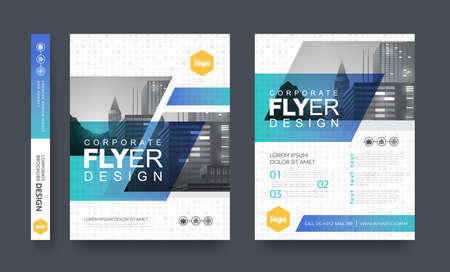 poster flyer pamphlet brochure cover design layout space for photo background, vector template in A4 sizeのイラスト素材