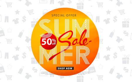 Summer sale background layout banners.voucher discount.Vector illustration template.のイラスト素材