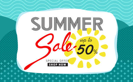 Summer sale background layout banners.voucher discount.Vector illustration template.のイラスト素材
