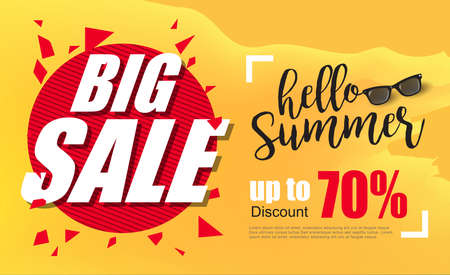 Summer sale background layout banners.voucher discount.Vector illustration template.のイラスト素材