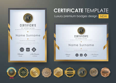 Certificate template with luxury pattern.のイラスト素材
