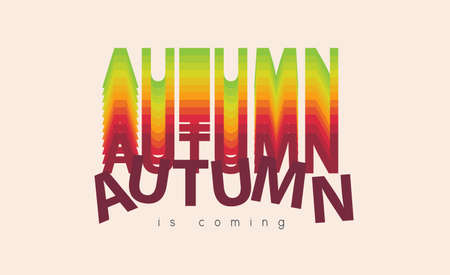 Autumn is coming.Vector illustration.のイラスト素材