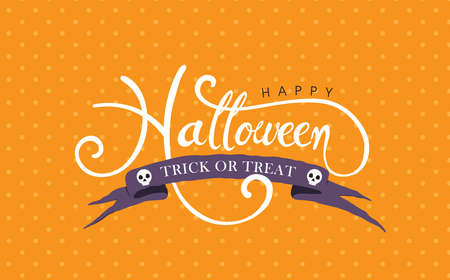 Happy Halloween calligraphy, banners party invitation.のイラスト素材