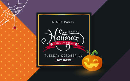 Happy Halloween calligraphy, banners party invitation.のイラスト素材