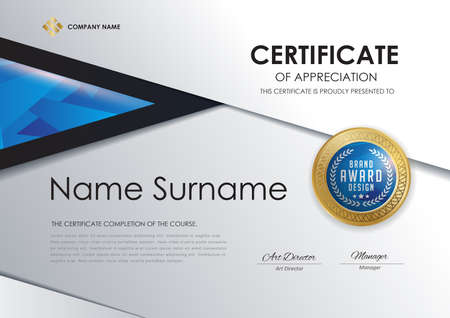 certificate template with luxury pattern,diploma,Vector illustration.のイラスト素材