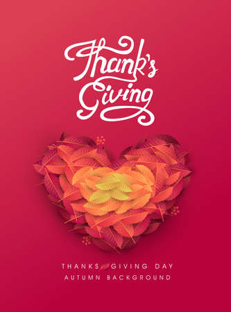 calligraphy of Thanksgiving day banner. Autumn Seasonal lettering.vector illustrationのイラスト素材