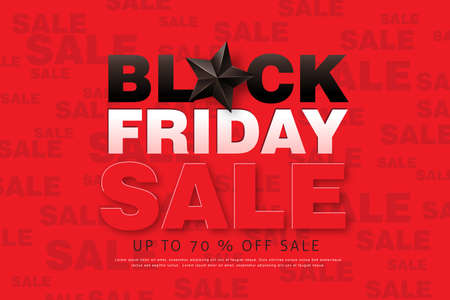 Black friday sale banner layout design template. Vector illustrationのイラスト素材