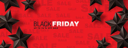 Black friday sale banner layout design template. Vector illustrationのイラスト素材