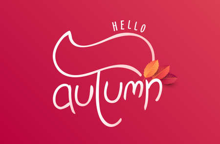 Autumn calligraphy. vector illustrationのイラスト素材