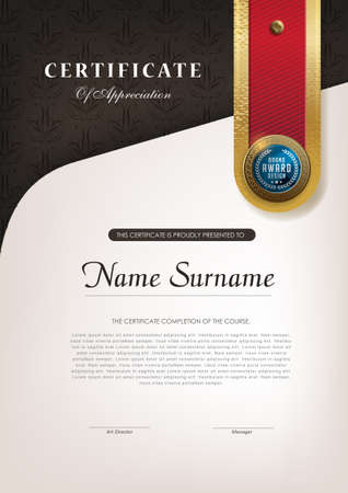 certificate template with luxury pattern,diploma,Vector illustration.のイラスト素材