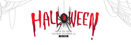 Happy Halloween banners party invitation background.Vector illustration .のイラスト素材