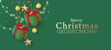 Christmas Decorative Border made of Festive Elements Background .Vector illustration.のイラスト素材