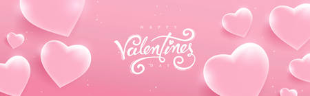 Valentines day background with Heart Shaped glass. Vector illustration.banners.Wallpaper.flyers, invitation, posters, brochure, voucher discount.のイラスト素材