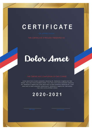 Certificate of Appreciation template.Trendy geometric design,diploma,Vector illustration.のイラスト素材