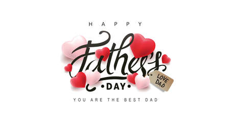 Happy Fathers Day greeting card background. Vector illustration.のイラスト素材