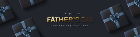 Happy Fathers Day greeting card background. Vector illustration.のイラスト素材