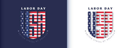 USA happy Labor day advertising banner templateのイラスト素材
