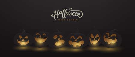 Happy Halloween banner or party invitation backgroundのイラスト素材
