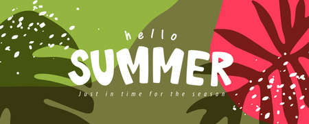 Colorful Summer background layout banners design. Horizontal poster, greeting card, header for...