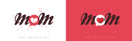 Happy Mothers day calligraphy poster banner background layoutのイラスト素材