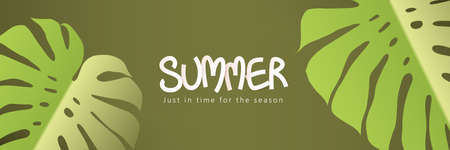 Tropical Summer background layout banner designのイラスト素材