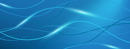 Blue wave abstract background layout banner designのイラスト素材