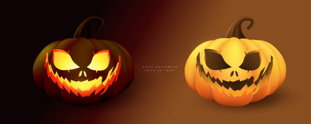 Halloween pumpkin Lantern element designのイラスト素材