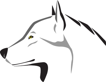 head of wolfのイラスト素材