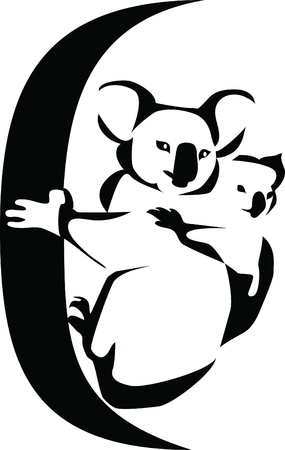 koala logoのイラスト素材