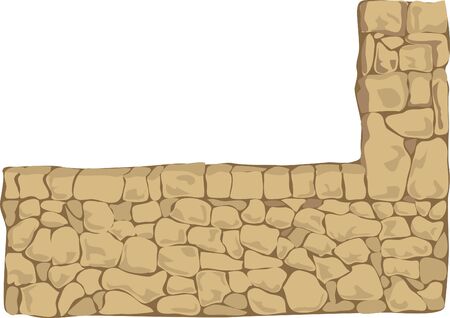 niche in the stone wallのイラスト素材