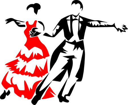 ballroom dancersのイラスト素材