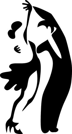 stylized dancersのイラスト素材