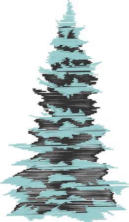 fir tree with snowのイラスト素材