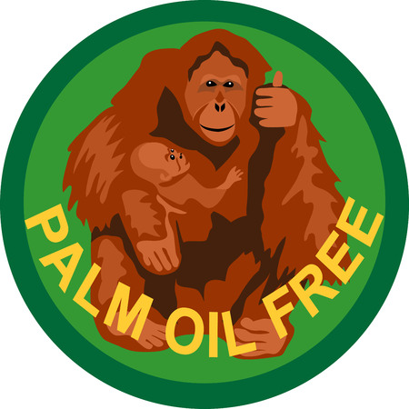 Palm oil free labelのイラスト素材