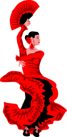 Flamenco dancerのイラスト素材