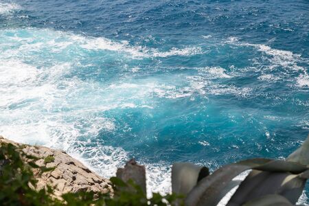 Picturesque landscape with beautiful sea and rocks in Cinque Terre , Italy