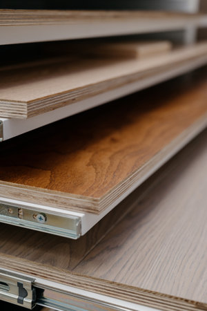 Laminate background. Samples of laminate or parquet with a pattern and wood texture for flooring and...