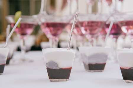 Delicacies and snacks at the buffet or banquet. Catering.snacks on the table at the holiday. banquet snacks. canapes. cateringの写真素材