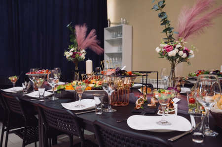 Delicacies and snacks at the buffet or banquet. Catering.snacks on the table at the holiday. banquet...
