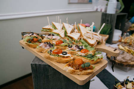 Delicacies and snacks at the buffet or banquet. Catering.snacks on the table at the holiday. banquet...