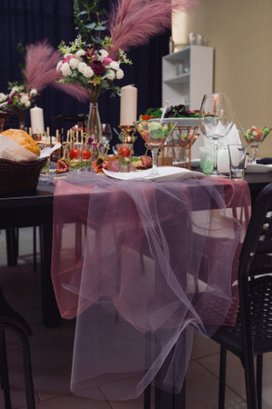 Delicacies and snacks at the buffet or banquet. Catering.snacks on the table at the holiday. banquet snacks. canapes. cateringの写真素材