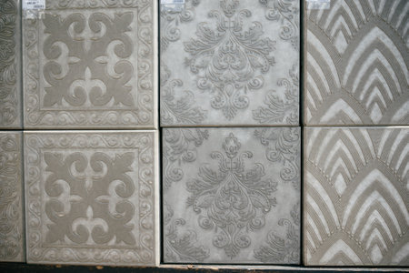 Concrete or cable gray pavement slow or stones for floor, wall or path. Traditional fence, court,...