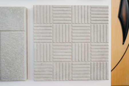 Concrete or cable gray pavement slow or stones for floor, wall or path. Traditional fence, court,...