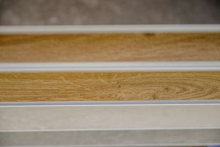 Laminate background. Samples of laminate or parquet with a pattern and wood texture for flooring and...