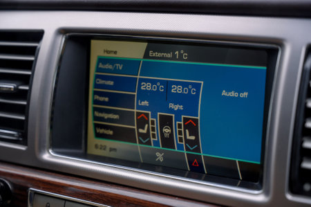 main screen in modern car dashboard. car dashboard screenの写真素材