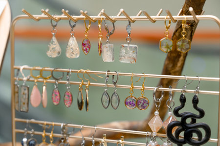 A variety of custom handmade jewelry. A variety of custom necklaces, bracelets, earrings and rings.