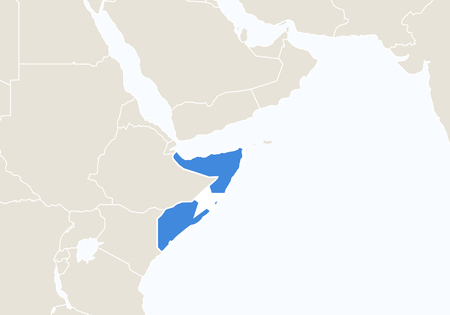 Africa with highlighted Somalia map. Vector Illustration.のイラスト素材