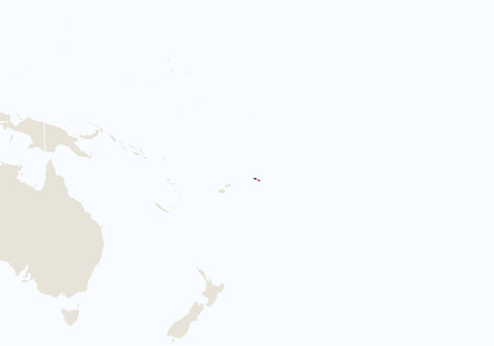 Oceania with highlighted Samoa map. Vector Illustration.のイラスト素材
