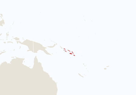 Oceania with highlighted Solomon Islands map. Vector Illustration.のイラスト素材