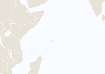 Africa with highlighted Seychelles map. Vector Illustration.のイラスト素材